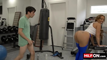 Teen boy fucking two horny big tit mature sluts in the gym - Ryan Keely, Richelle Ryan, Ricky Spanish