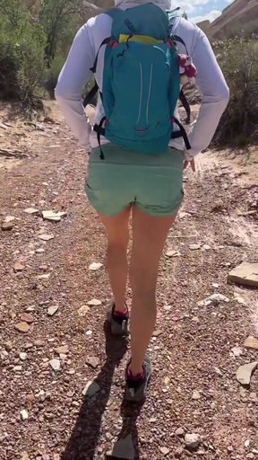 Wild Mountain Flash - Topless Tease on Remote Kyrgyzstan Trail, No Rules