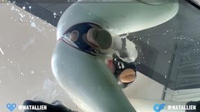 Creamy PussyFuck in Latex Catsuit - your Stepsister Natallien