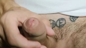 Close-up of foreskin, dickhole, balls