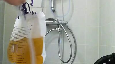 satan slave take a Urine Enema 4 Quart