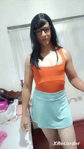 Sakura Cute Video Dresser Collant Orange