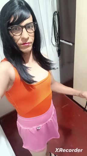 Sakura Cute Video Dresser Collant Orange