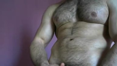 Hairy Alessandro Plays with His Dick