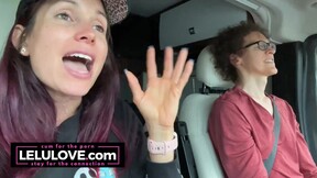 Babe talking all about behind the porn scenes while riding passenger in RV sharing details from candid daily life - Lelu Love