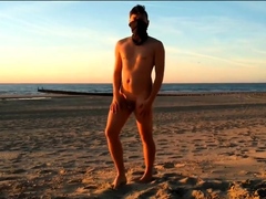 Naked at the beach