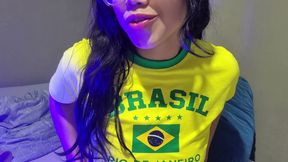 Brazilian hottie masturbating for you