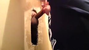 Gloryhole engulf overweight uncut Mexi knob