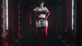 Lady Dimitrescus Slut Walk (Lingerie Version)