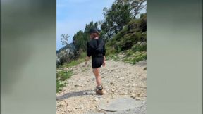 Theres No Sin on the Mountain Pasture! Tranny Masturbates at 1,800 Meters!