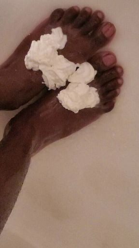 Whipped cream on my feet