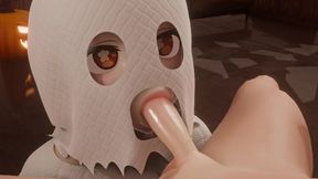 Hu Tao - Teen Wants More Cum & Candy for Halloween