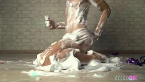 Purple Stocking Foam Party