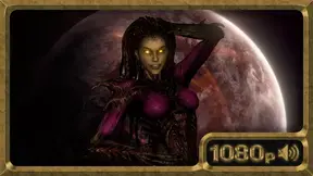 Kerrigan, the seductive zerg queen dance on board of craft