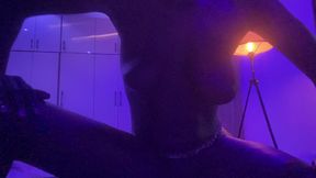 Solo Dark Skinned Ebony oiled Boobs massage  juggiling   For your smothering face POV