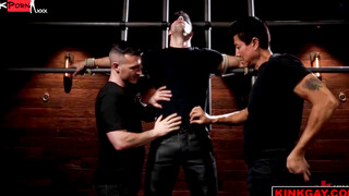 Blindfolds & Bound - Bondaged Blonde Eddi Patricks Gets Fucked By Two Hunks