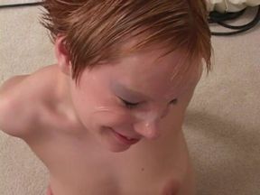 Watch this short haired slut showing her amazing blowjob skills