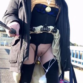 Self-training No. 47: Daily Morning Walk with Tack's Pussy on Display