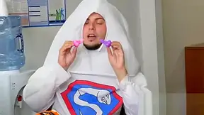 Gay Queers Celebrate Halloween With Interracial Gay Threesome In The Office