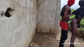 outside standing fucking his creamy bussy doggy