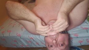 Deepthroat 7 Inch King Cock Dildo Whit Mouth Gag Ring