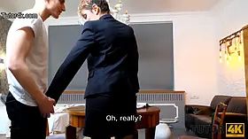 Tutor4k. boy fucks intelligent mature lecturer in all postures she likes