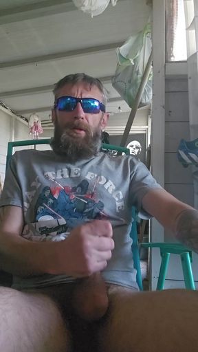 Smoking Fetish Masturbation at the Allotment