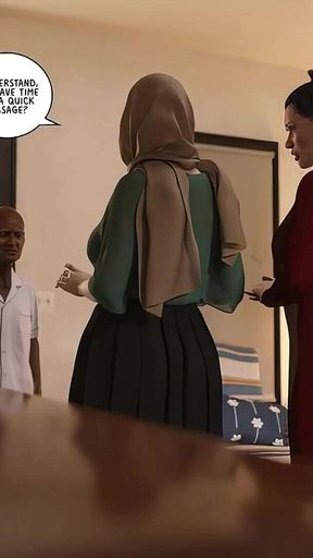The Masseur - Chapter 7 - Farah's Stepsister, Salma, Wanted a Massage From the Old Masseur