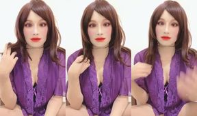 Big boobs mtf unmasked while disguised in kigurumi skinsuit