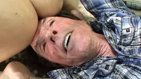 Teen brunette deepthroats and takes toys and a cock in her arse