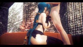 Lol Hentai - Jinx Tied up Like a Bitch Sucks a Cock - Japanese Asian Manga Anime Film Game Porn