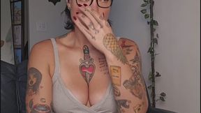 Slutty Student Sneezes with Sneeze Powder (vertical)