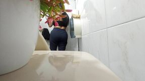 Nurse Pissing in Bathroom Doctor Gocco's Office