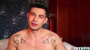 Throbbing Rod Homo Flip Flop With Ball Cream Flow