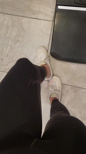 Dirty smelly foot humiliation after my gym workout? 🤍🩷