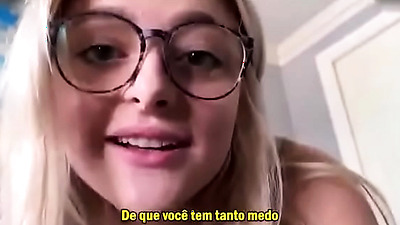 First, after the step sister could no longer resist, she took her brother's cock out of his underwear and started sucking it nicely. After sucking it nicely, she left her brother all excited.