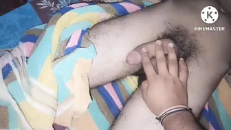 Desi stepbrother reveals big cock in towel first time