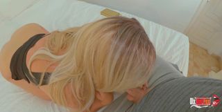 Blonde Stepmom Is Sucking Cock and Getting Cum in Her Pussy