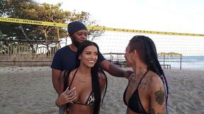 kelly oliveira and caroleta picked from a beach in rio, then fucked hard(bbc, risky sex, anal, ffm, atogm, real orgasm) ob029