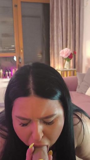 Sloppy Blow Job Before Going Out to Dinner