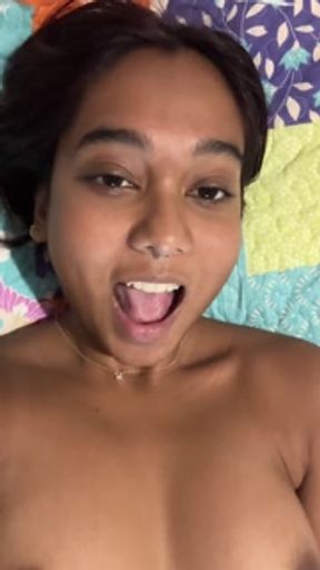 FaceTime call with petite Indian girlfriend turns naughty