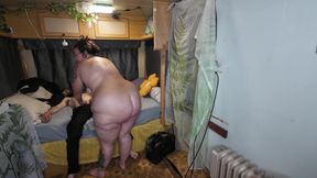 Carry & Reward 5 - Strong BBW Wife Undresses and Carries Her Slim Husband, Lifted Blowjob, POV Blowjob & Doggy