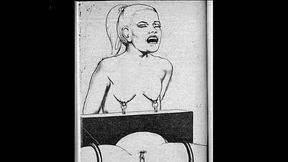 Admire black and white cartoon porn with women suffering sexy bondage
