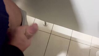 Straight guy caught jerking amid the public toilet