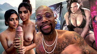 Tomboy StepDaughter Deepthroating Your Cock While Her Twin StepSister Jerks You Off, AI Generated