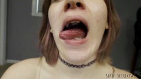 Mouth Fetish Teeth Lips Tongue - Mari Merlowe - MP4 1080p HD