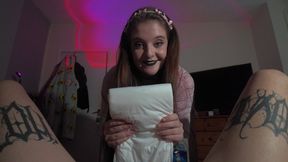 Goth MommyDomme GF Puts You In a Diaper Where You Belong (Featuring IWantMommySabrina & Teddy Dredd)