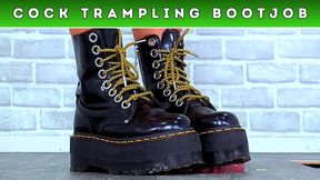 NO MERCY For Your Drained Balls Under My MONSTER Dr Marten Boots (231) - Bug Cam - Cock Trampling CBT Bootjob