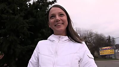 PublicAgent - teen college babe with tight petite body experiences her first huge cock in hotel room