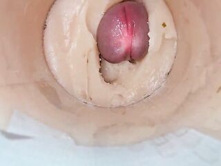 Camera unfathomable inside constricted snatch captures biggest cum explosion
